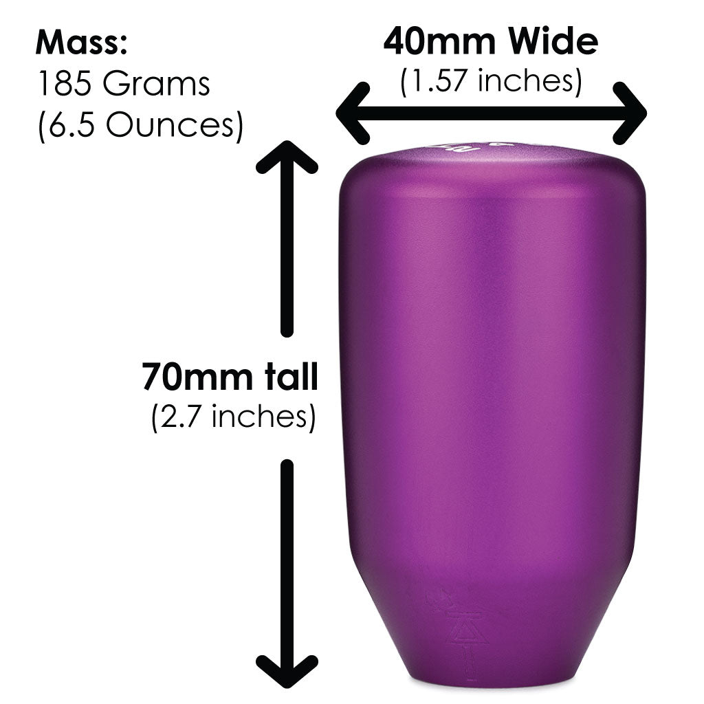 ACUITY ESCO-T6 Shift Knob in Satin Purple Anodized Finish