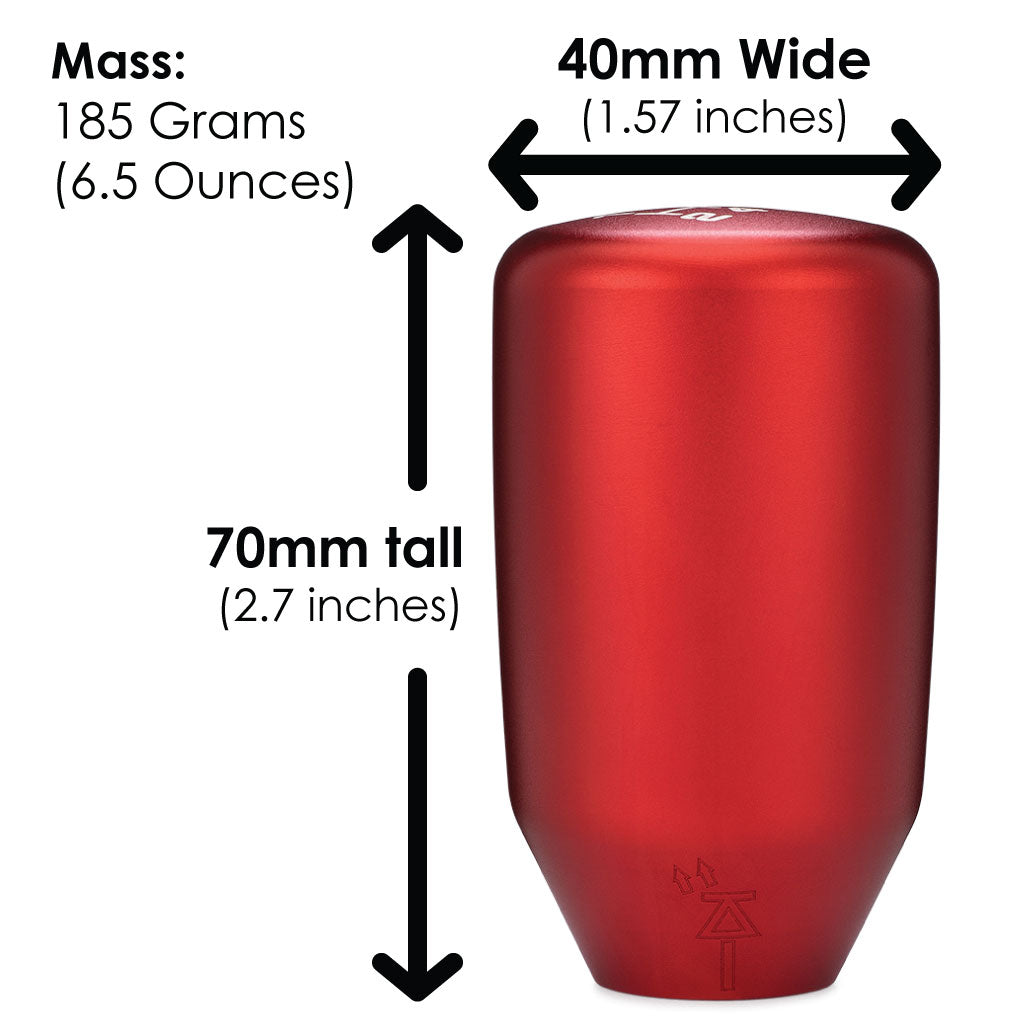 ACUITY ESCO-T6 Shift Knob in Satin Red Anodized Finish