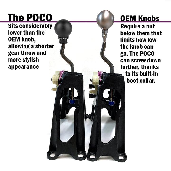 ACUITY POCO Low-Profile Shift Knob in Satin Black Anodized Finish