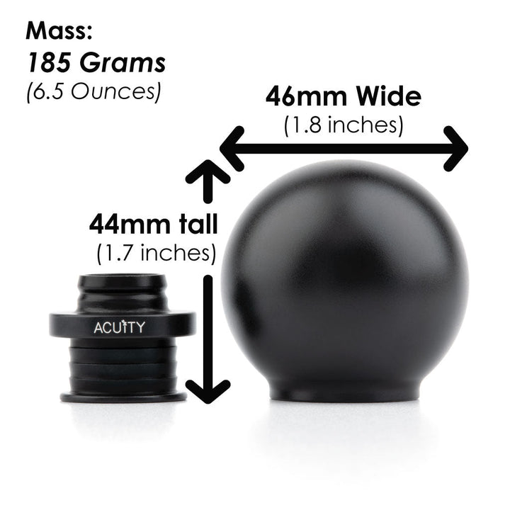 ACUITY POCO Low-Profile Shift Knob in Satin Black Anodized Finish