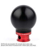 ACUITY Satin Red Aluminum Shift Boot Collar for POCO Shift Knobs