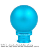 ACUITY Satin Teal Aluminum Shift Boot Collar for POCO Shift Knobs