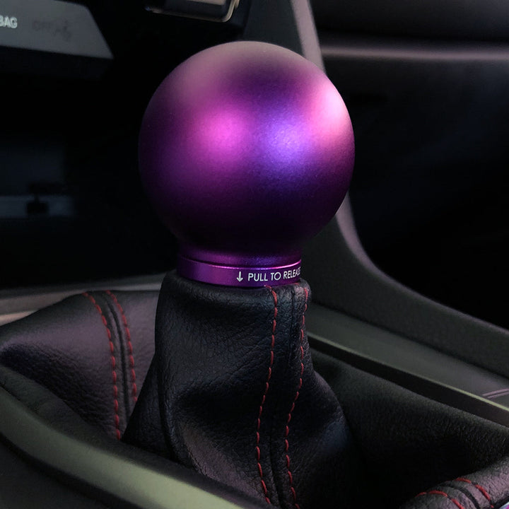 ACUITY POCO Low-Profile Shift Knob in Satin Purple Anodized Finish