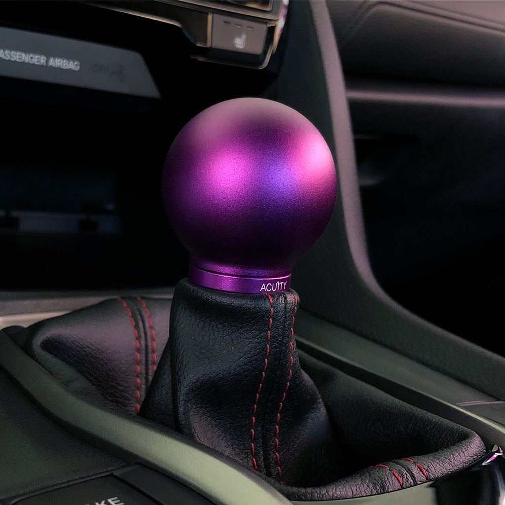 ACUITY POCO Low-Profile Shift Knob in Satin Purple Anodized Finish
