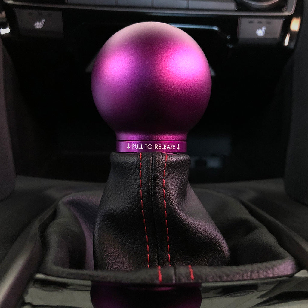 ACUITY POCO Low-Profile Shift Knob in Satin Purple Anodized Finish