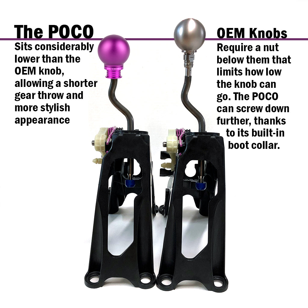 ACUITY POCO Low-Profile Shift Knob in Satin Purple Anodized Finish