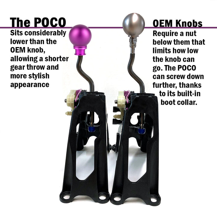 ACUITY POCO Low-Profile Shift Knob in Satin Purple Anodized Finish