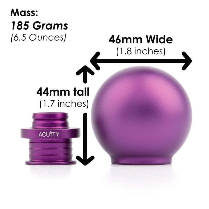 ACUITY POCO Low-Profile Shift Knob in Satin Purple Anodized Finish