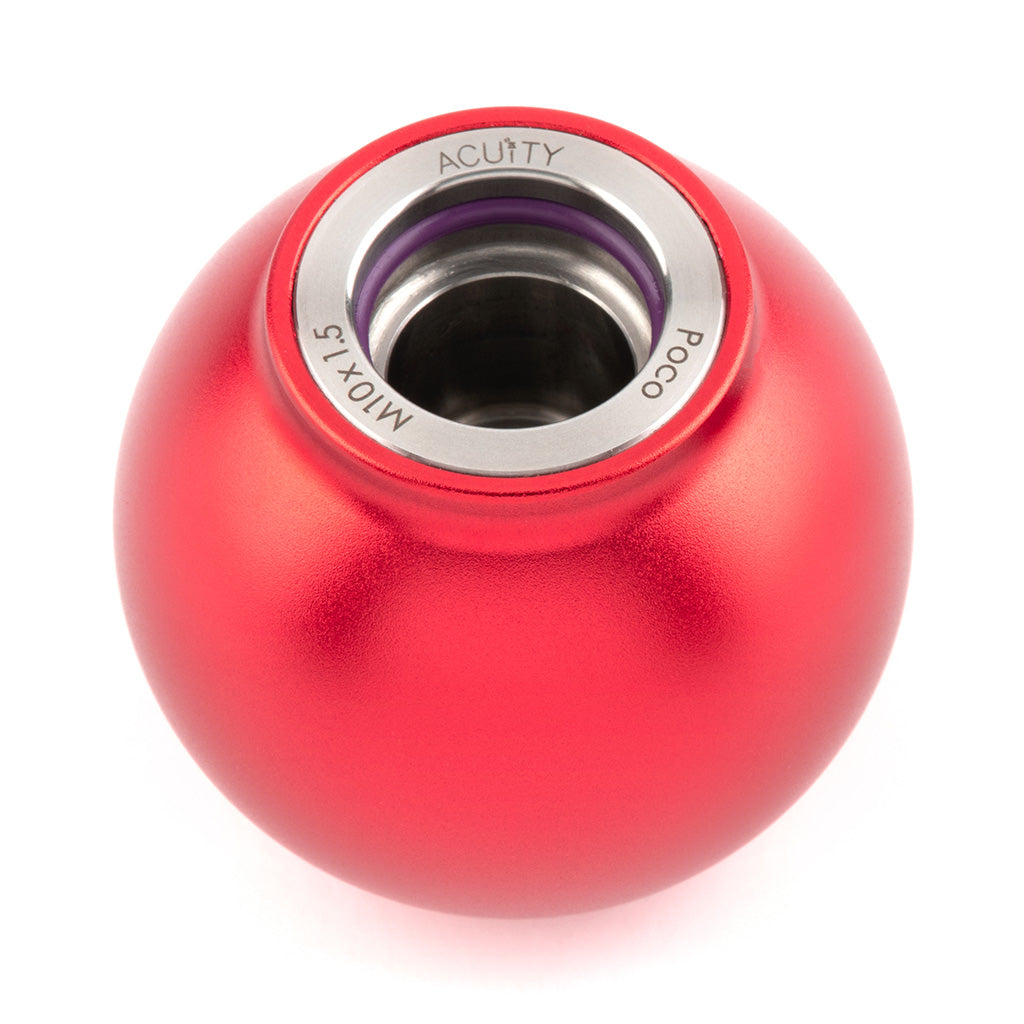 ACUITY POCO Low-Profile Shift Knob in Satin Red Anodized Finish