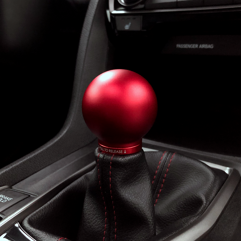 ACUITY POCO Low-Profile Shift Knob in Satin Red Anodized Finish