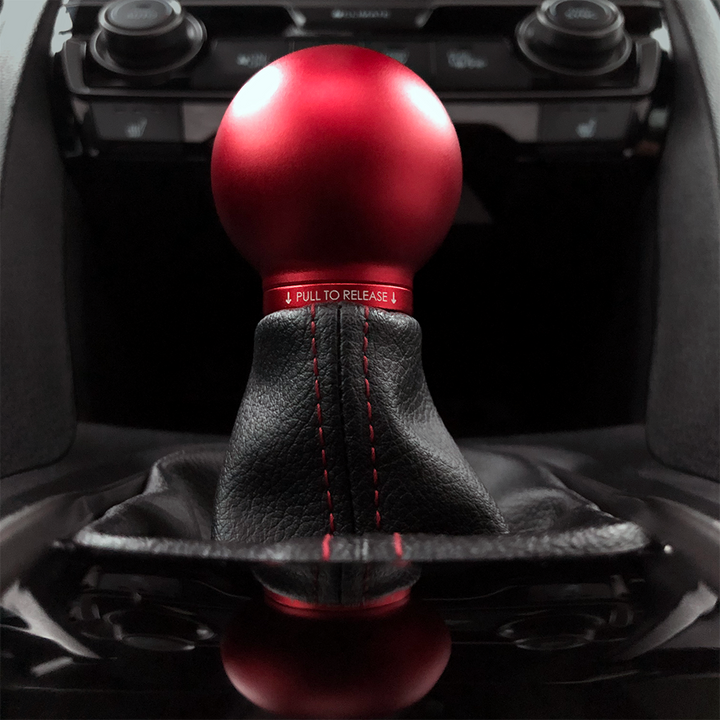 ACUITY POCO Low-Profile Shift Knob in Satin Red Anodized Finish