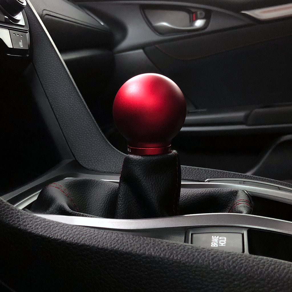 ACUITY POCO Low-Profile Shift Knob in Satin Red Anodized Finish