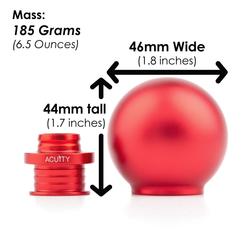 ACUITY POCO Low-Profile Shift Knob in Satin Red Anodized Finish
