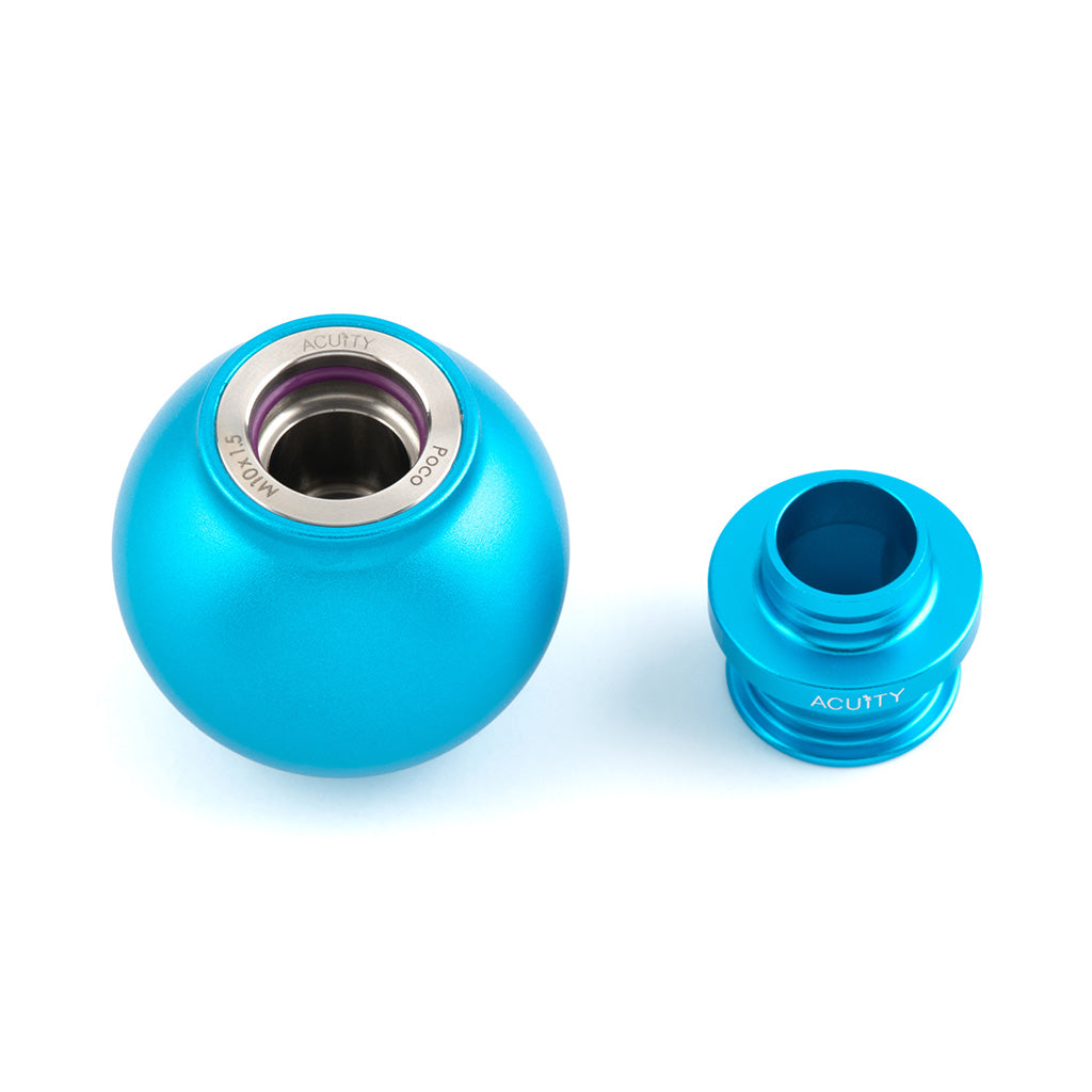 ACUITY POCO Low-Profile Shift Knob in Satin Teal Anodized Finish