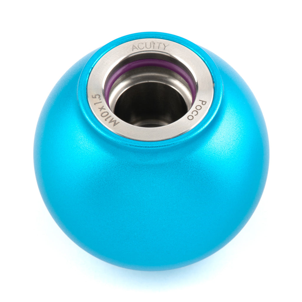 ACUITY POCO Low-Profile Shift Knob in Satin Teal Anodized Finish