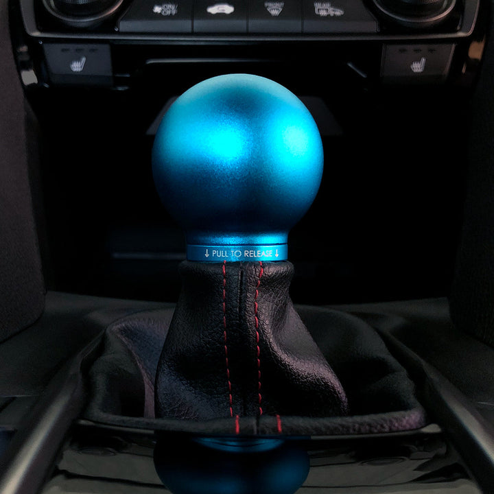 ACUITY POCO Low-Profile Shift Knob in Satin Teal Anodized Finish