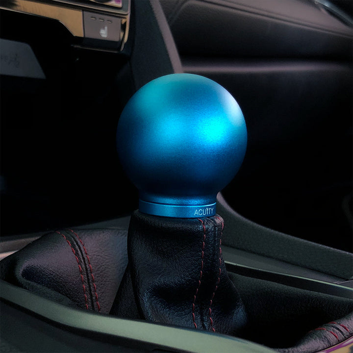 ACUITY POCO Low-Profile Shift Knob in Satin Teal Anodized Finish