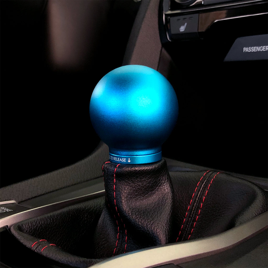 ACUITY POCO Low-Profile Shift Knob in Satin Teal Anodized Finish