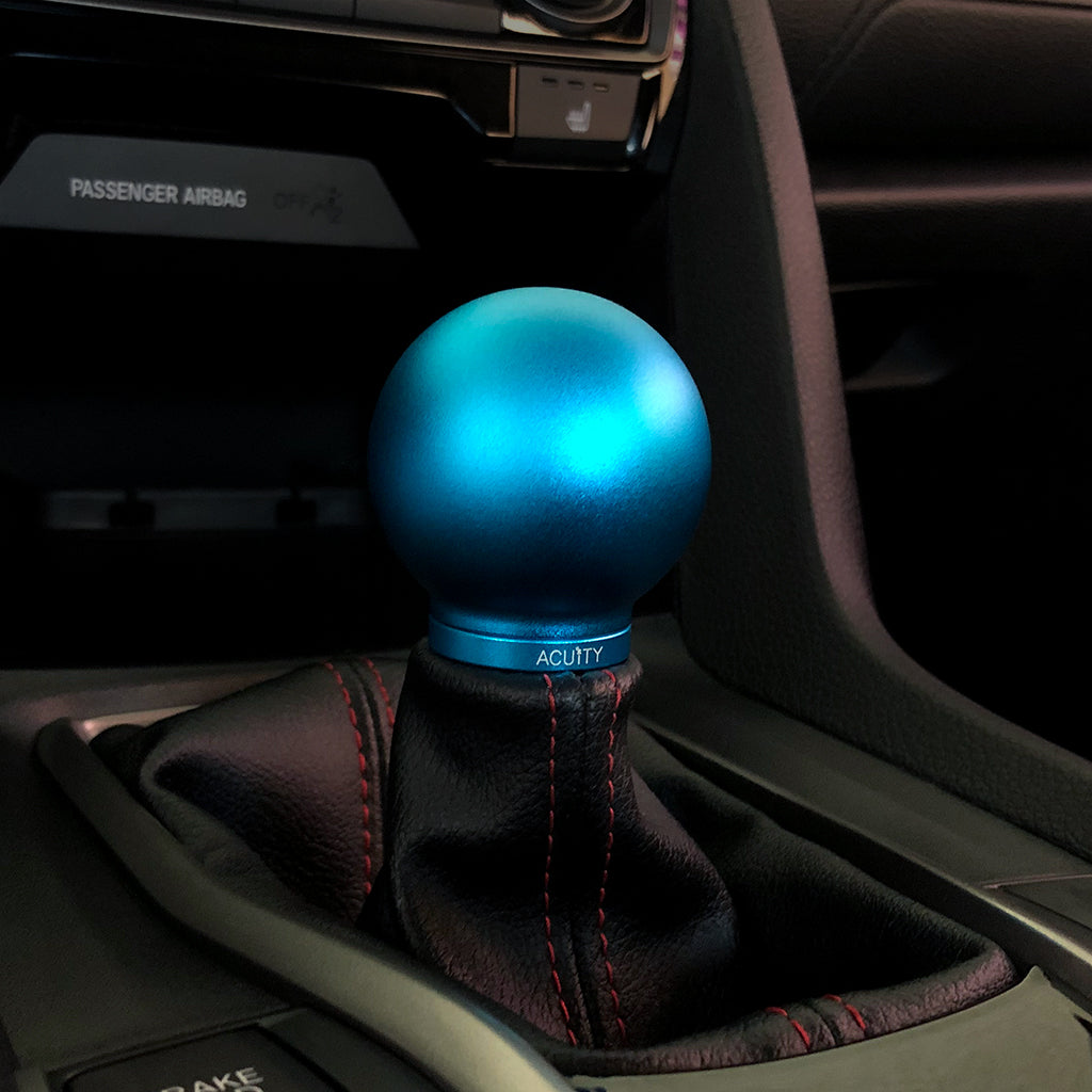 ACUITY POCO Low-Profile Shift Knob in Satin Teal Anodized Finish
