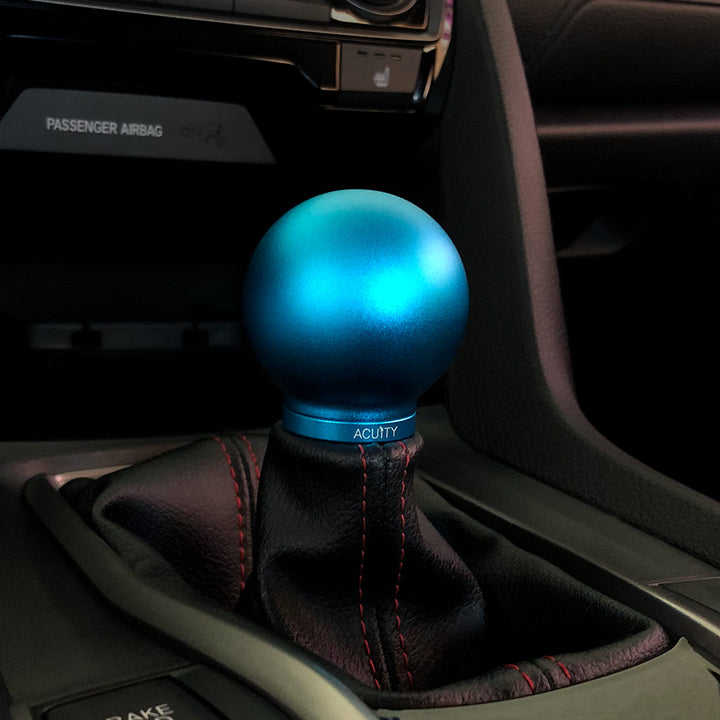ACUITY POCO Low-Profile Shift Knob in Satin Teal Anodized Finish