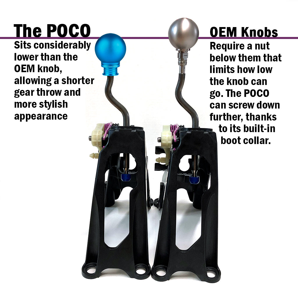 ACUITY POCO Low-Profile Shift Knob in Satin Teal Anodized Finish