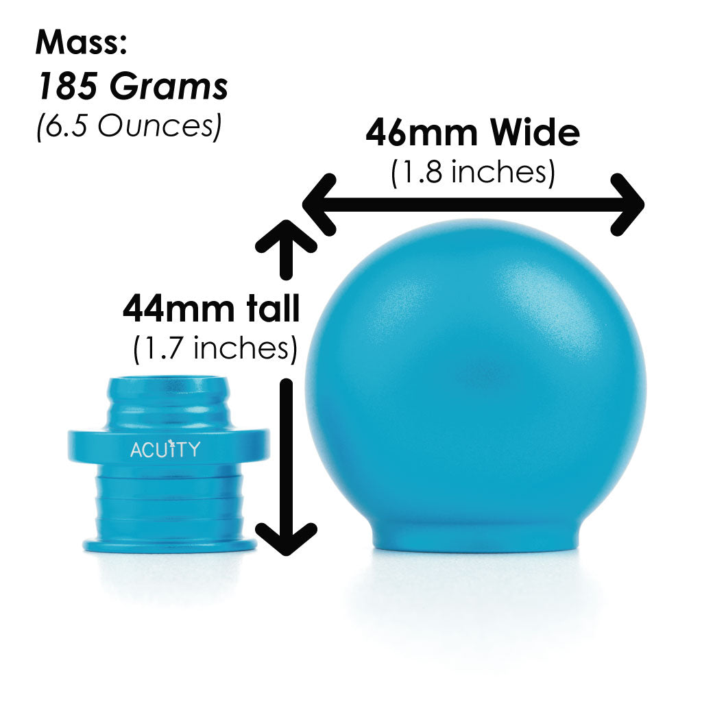 ACUITY POCO Low-Profile Shift Knob in Satin Teal Anodized Finish