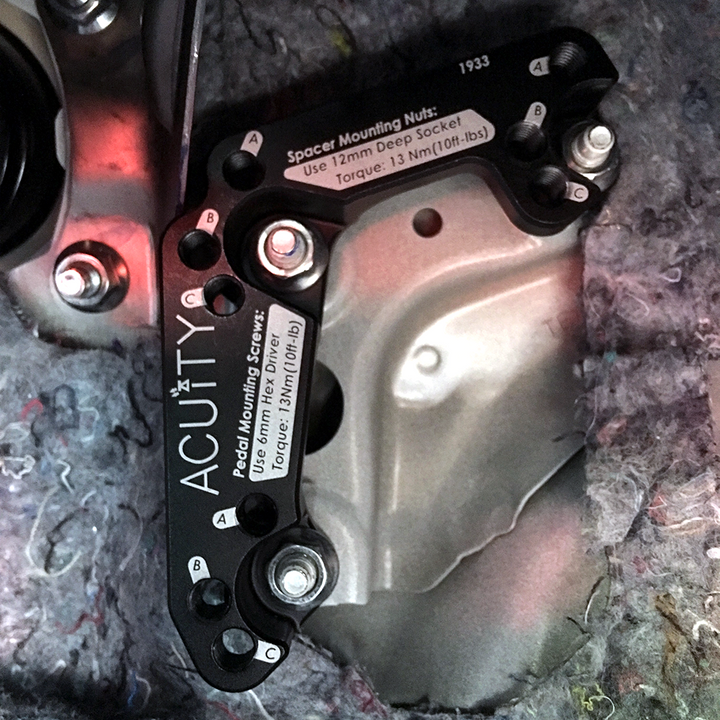 ACUITY Throttle Pedal Spacer for the Right-Hand-Drive Vehicles