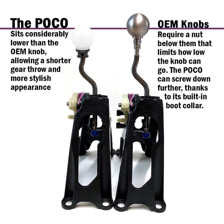 ACUiTY POCO Insulated Low-Profile Shift Knob in White (M10X1.5)