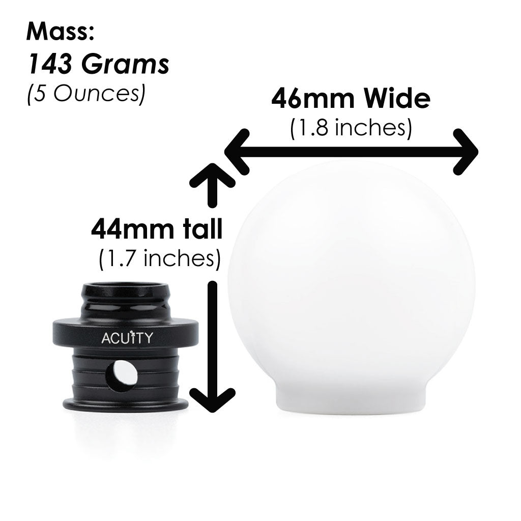 ACUiTY POCO Insulated Low-Profile Shift Knob in White (M10X1.5)