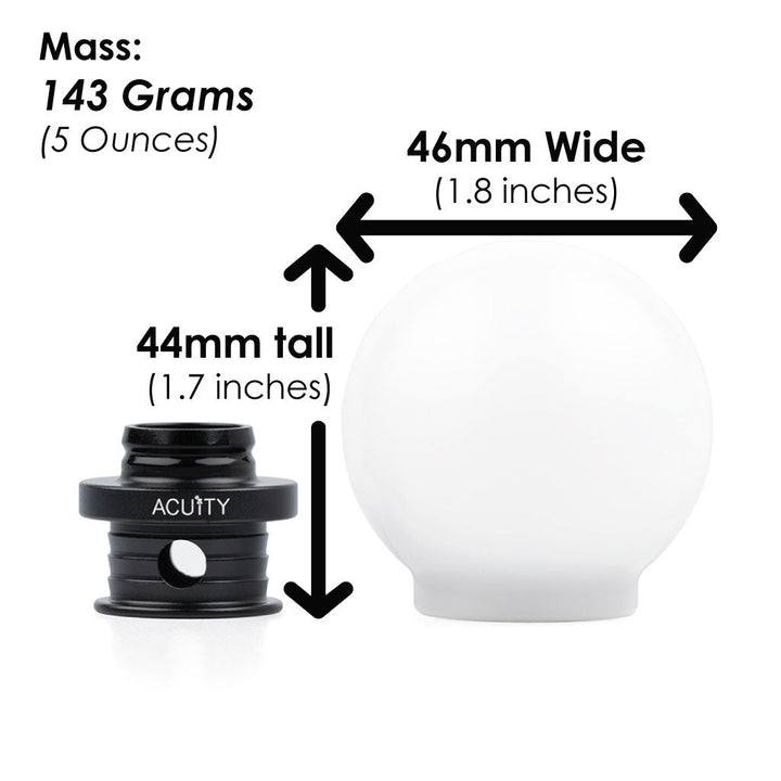 ACUiTY POCO Insulated Low-Profile Shift Knob in White (M10X1.5)
