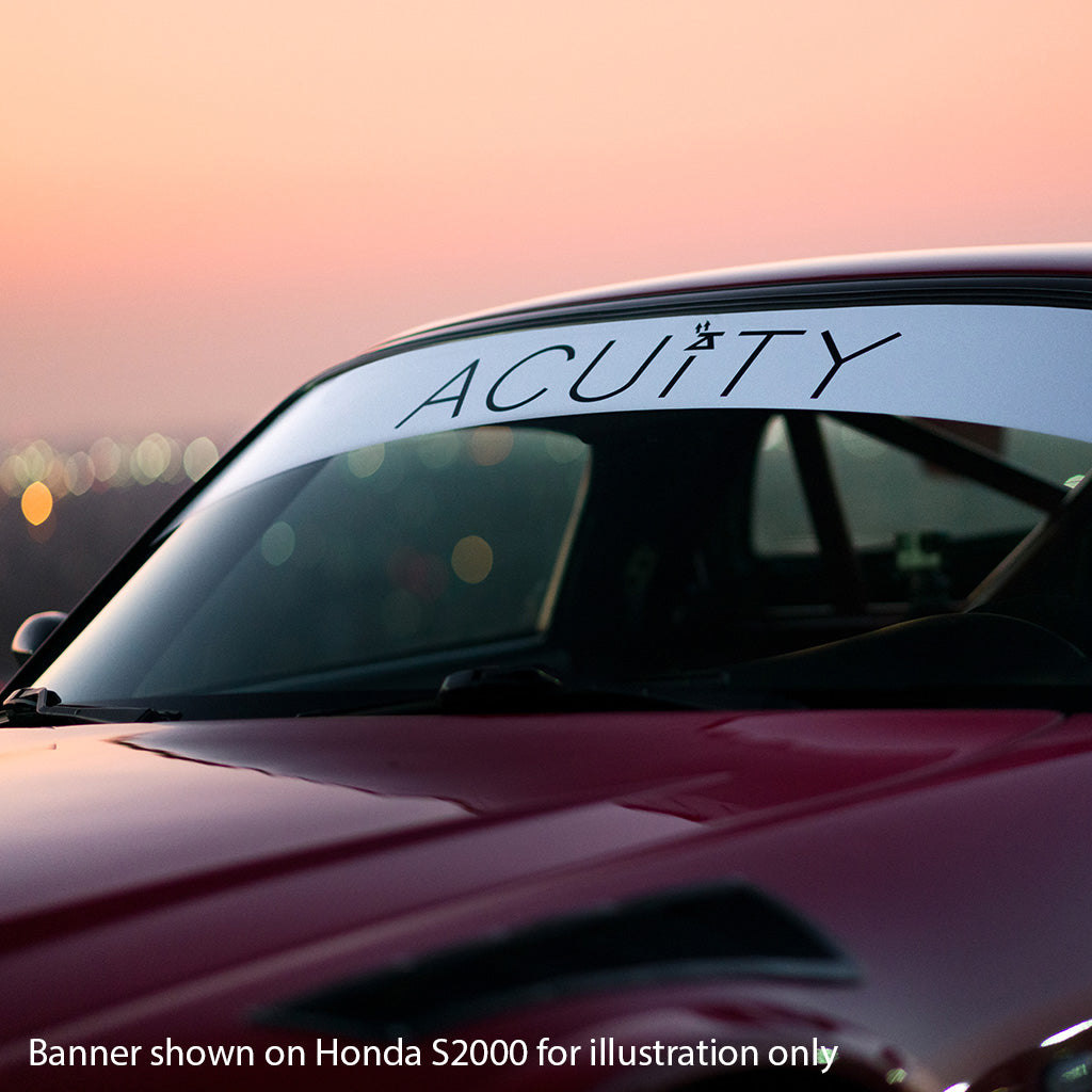 ACUiTY Matte White Windshield Banner