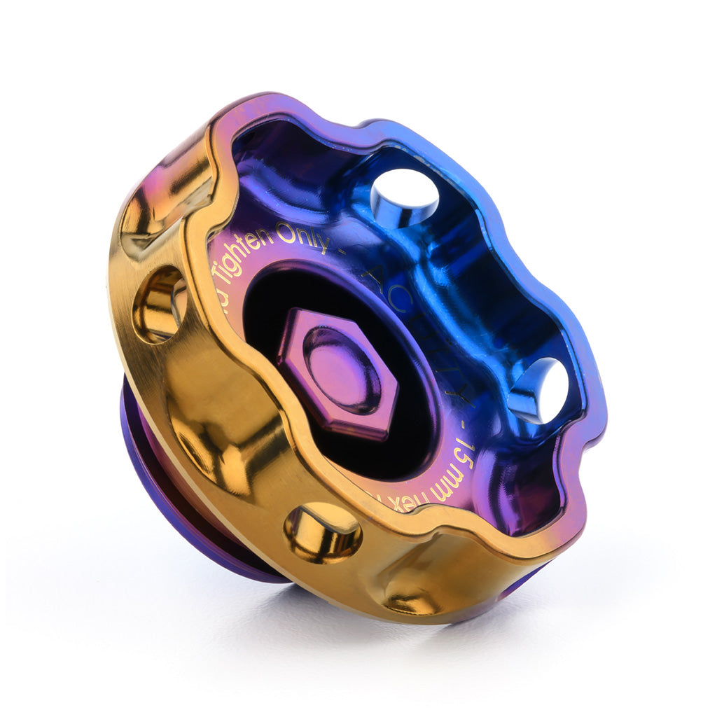 ACUiTY Podium-Ti Oil Cap in Burnt Titanium Finish for Hondas/Acuras
