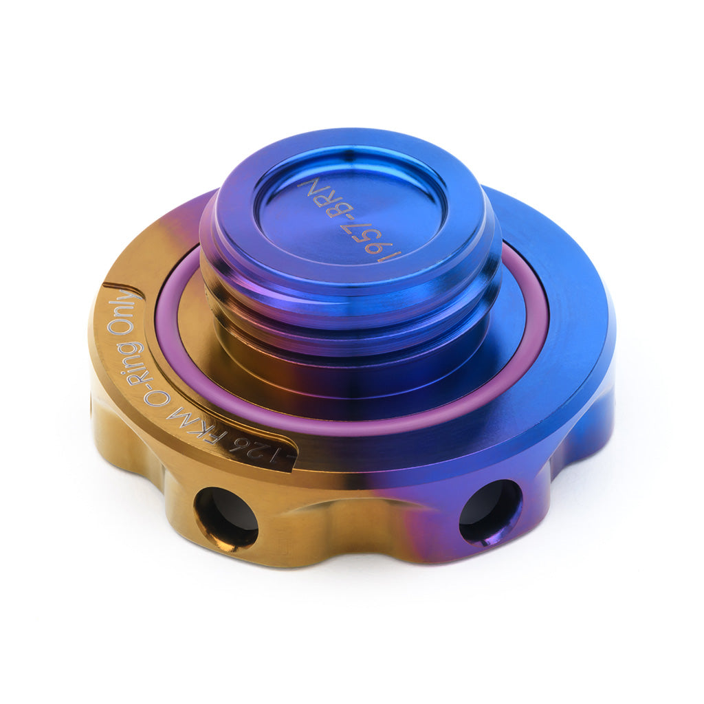 ACUiTY Podium-Ti Oil Cap in Burnt Titanium Finish for Hondas/Acuras