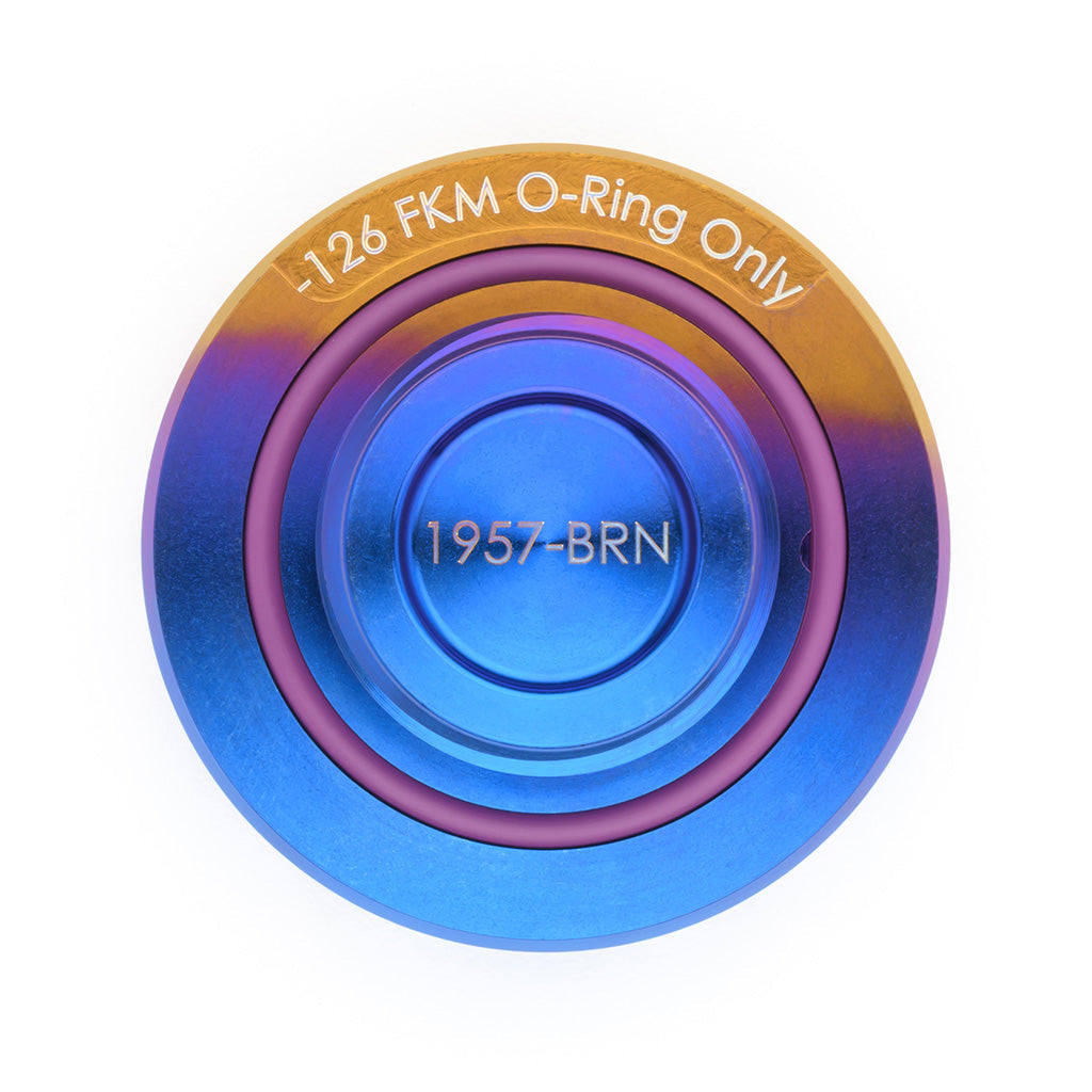 ACUiTY Podium-Ti Oil Cap in Burnt Titanium Finish for Hondas/Acuras