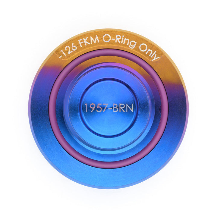 ACUiTY Podium-Ti Oil Cap in Burnt Titanium Finish for Hondas/Acuras