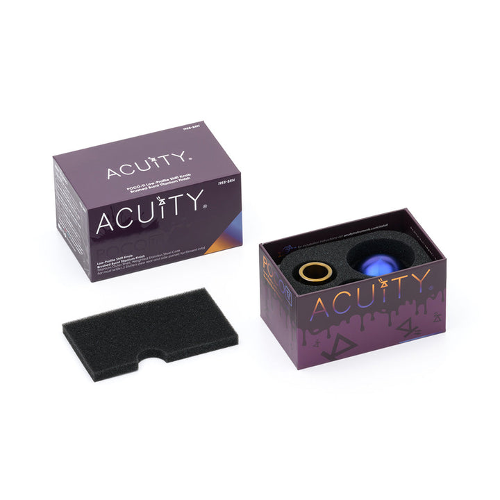 ACUiTY POCO-Ti Low Profile Shift Knob in Burnt Titanium Finish (M10x1.5)