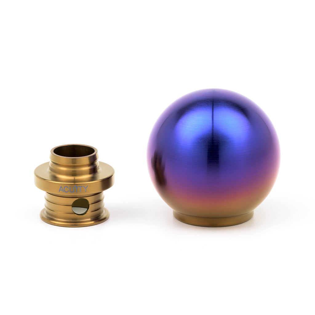 ACUiTY POCO-Ti Low Profile Shift Knob in Burnt Titanium Finish (M10x1.5)