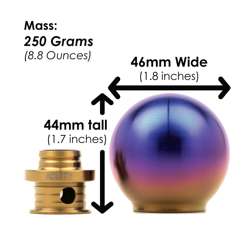 ACUiTY POCO-Ti Low Profile Shift Knob in Burnt Titanium Finish (M10x1.5)