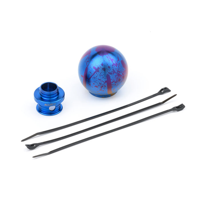 ACUiTY POCO-Ti Low Profile Shift Knob in Splatter Titanium Finish (M10x1.5)