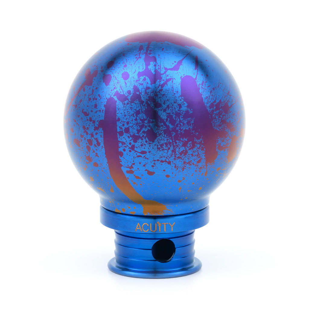 ACUiTY POCO-Ti Low Profile Shift Knob in Splatter Titanium Finish (M10x1.5)