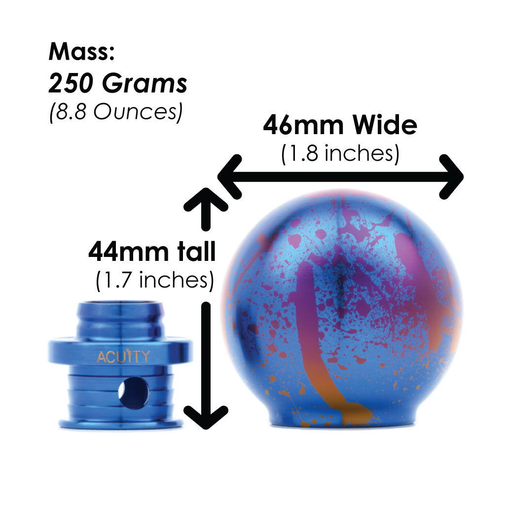 ACUiTY POCO-Ti Low Profile Shift Knob in Splatter Titanium Finish (M10x1.5)