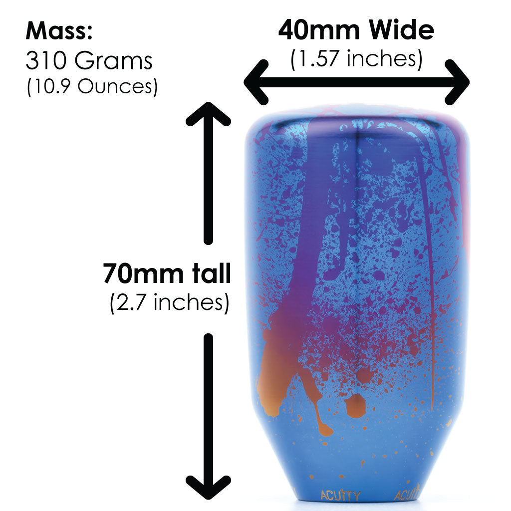 ACUITY ESCO-Ti Shift Knob in Splatter Titanium Finish (M10X1.5)