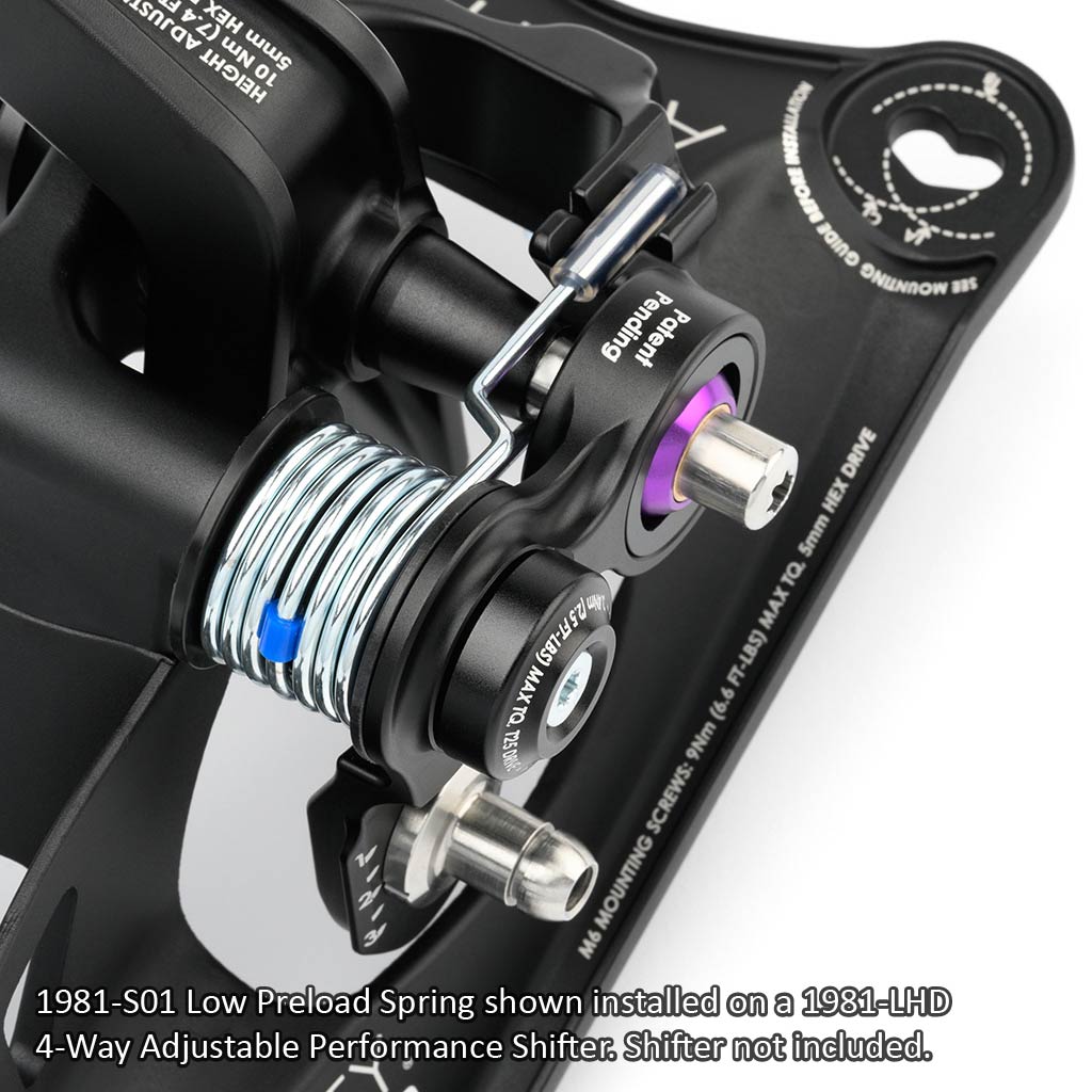 ACUITY Low Preload Centering Spring for 1981-LHD and 1981-RHD Shifters