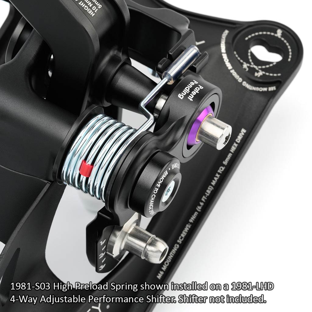 ACUITY High Preload Centering Spring for 1981-LHD and 1981-RHD Shifters