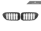 AutoTecknic Carbon Fiber Front Grille Set - BMW G30 5-Series Pre-LCI