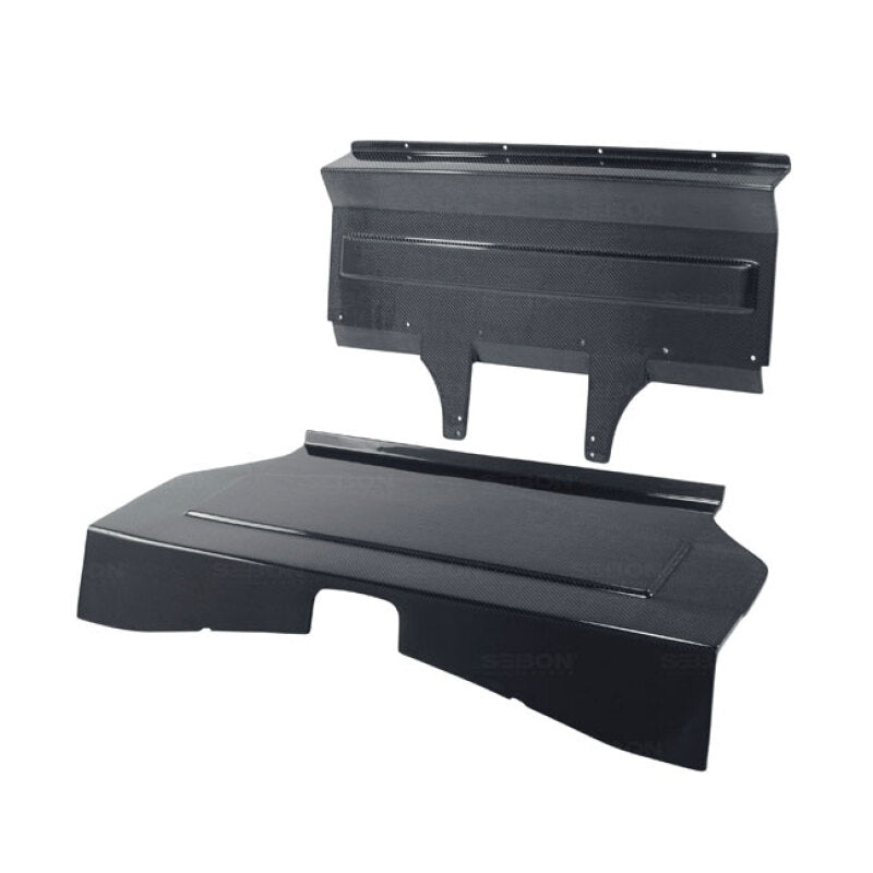 Seibon carbon fiber rear seat panels for 12-13 Scion FR-S and Subaru BRZ, glossy finish, lightweight and strong pair