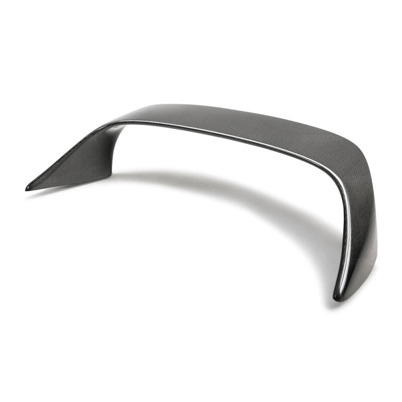 Seibon 2020 Toyota GR Supra MB-Style carbon fiber rear spoiler with glossy clear coat finish