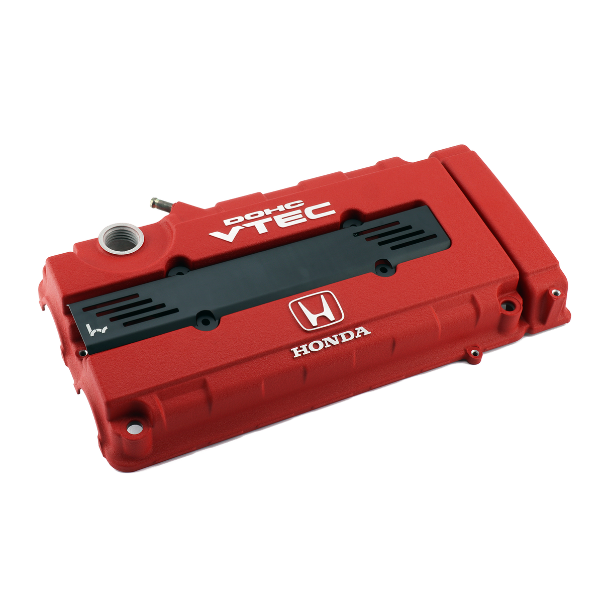 Hybrid Racing B-Series black anodized aluminum spark plug cover for Honda B16A B17A B18C VTEC engines