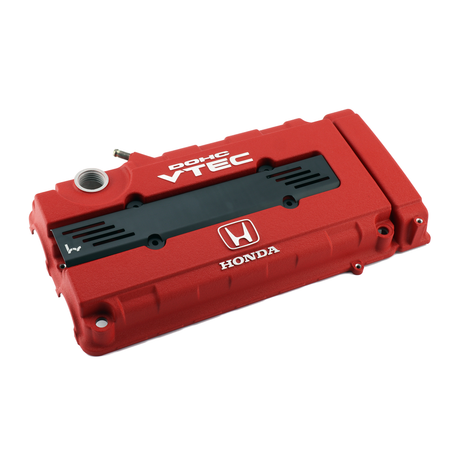 Hybrid Racing B-Series black anodized aluminum spark plug cover for Honda B16A B17A B18C VTEC engines