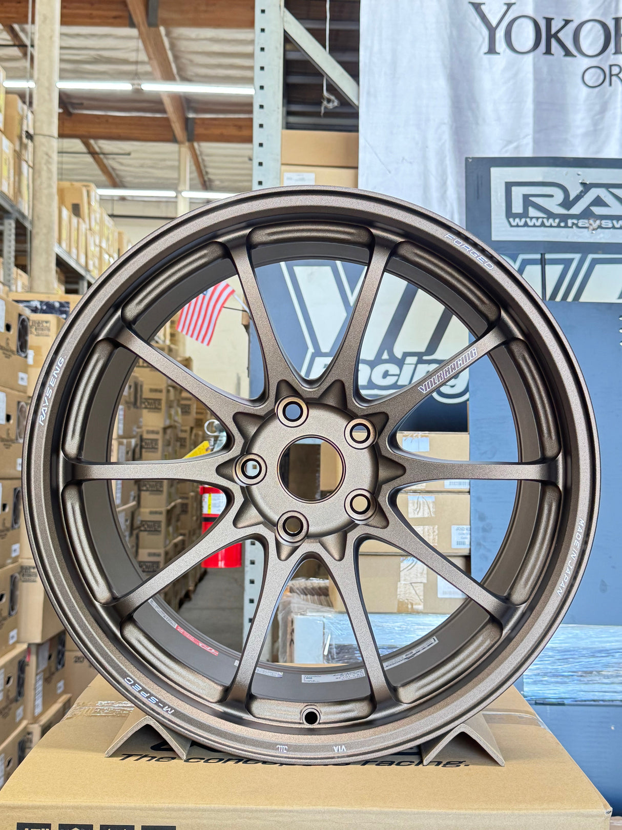 Volk Racing CE28N-Plus forged 19x10.0 wheel in Blast Gunmetal with 5x120 bolt pattern and +38 offset
